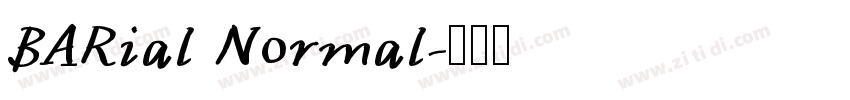BARial Normal字体转换